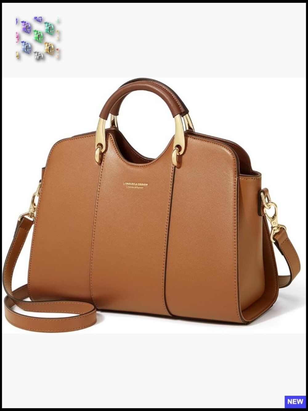Genuine Leather Satchel Shoulder Bag Tote Handbag Classic Chic Fashion